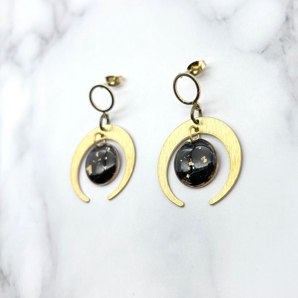 Celestial Color Changing Brass Earrings - Picture 9 of 11